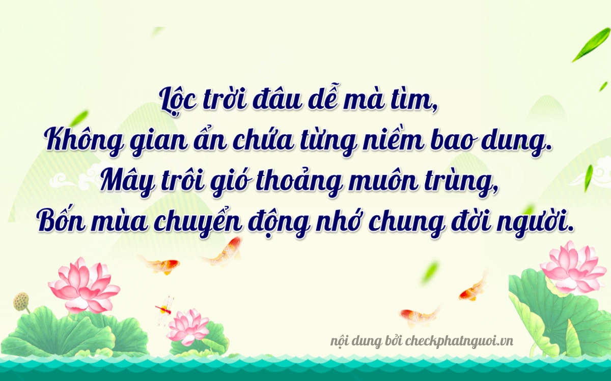 Bài thơ ý nghĩa cho <b>biển số 85D1-64673</b> tại website checkphatnguoi.vn