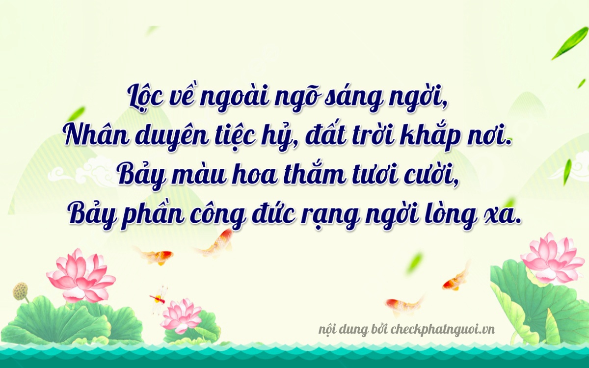 Bài thơ ý nghĩa cho <b>biển số 85D1-68771</b> tại website checkphatnguoi.vn