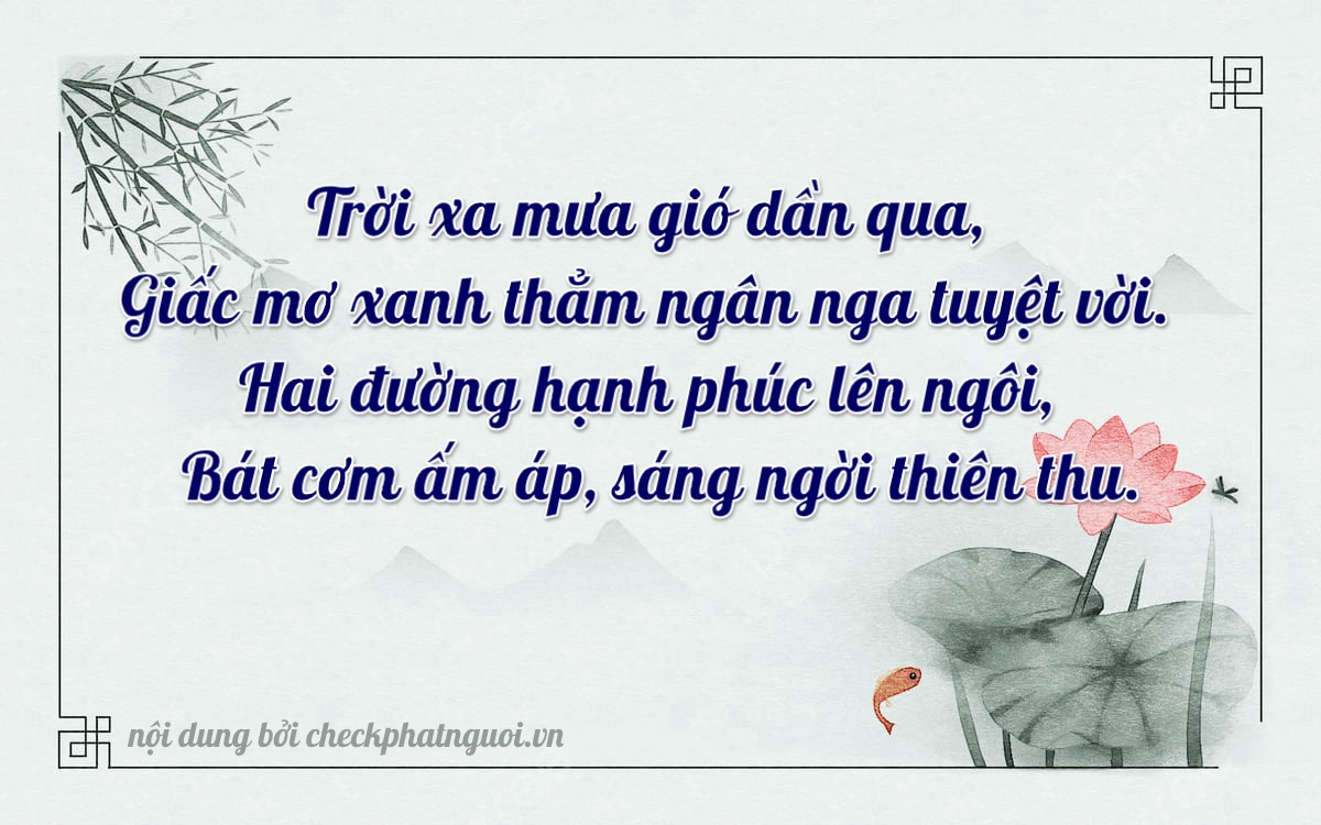 Bài thơ ý nghĩa cho <b>biển số 85D1-78200</b> tại website checkphatnguoi.vn