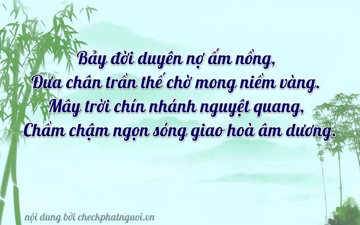 Bài thơ ý nghĩa cho <b>biển số 85E1-07272</b> tại website checkphatnguoi.vn