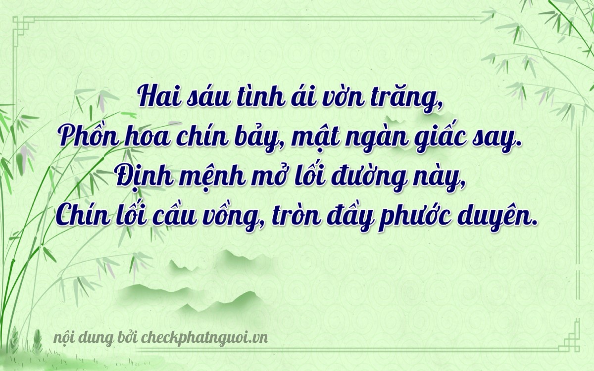 Bài thơ ý nghĩa cho <b>biển số 85E1-29679</b> tại website checkphatnguoi.vn