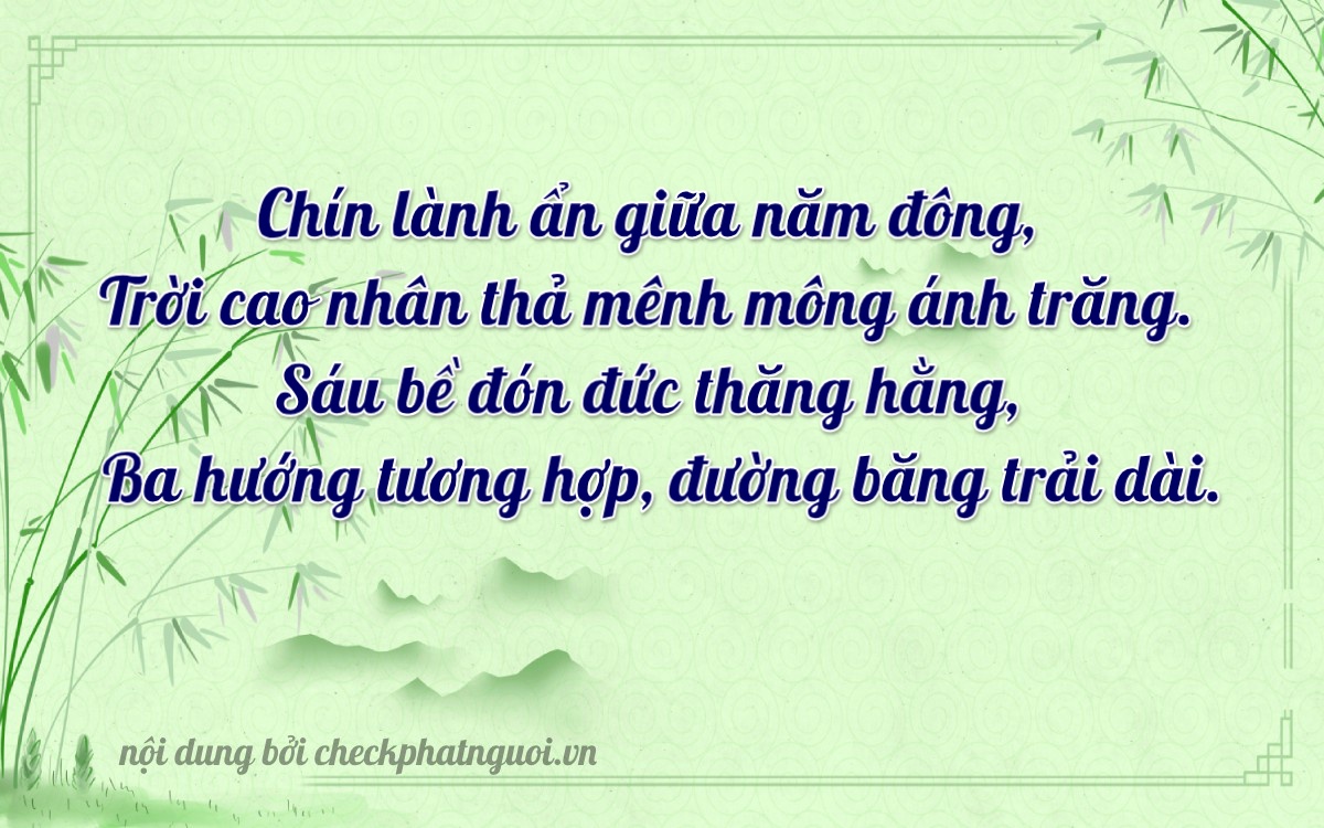Bài thơ ý nghĩa cho <b>biển số 85F1-09633</b> tại website checkphatnguoi.vn