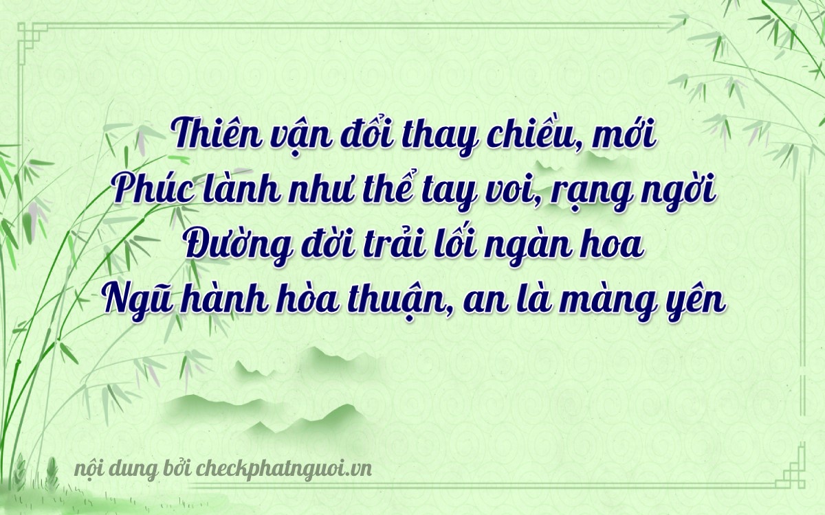 Bài thơ ý nghĩa cho <b>biển số 85H-00543</b> tại website checkphatnguoi.vn