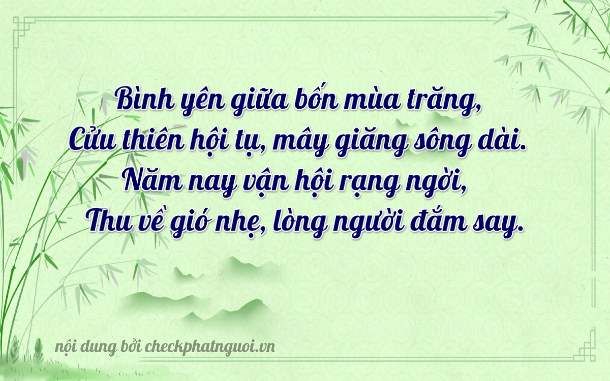 Bài thơ ý nghĩa cho <b>biển số 85H-00939</b> tại website checkphatnguoi.vn