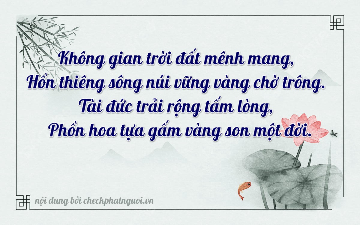 Bài thơ ý nghĩa cho <b>biển số 85HA-00397</b> tại website checkphatnguoi.vn