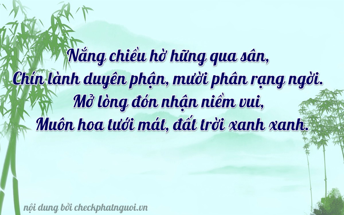Bài thơ ý nghĩa cho <b>biển số 85R-71916</b> tại website checkphatnguoi.vn