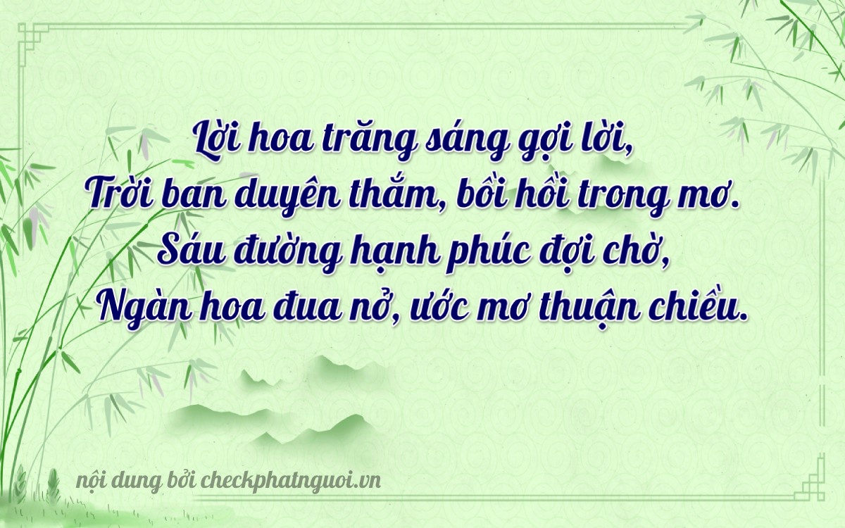 Bài thơ ý nghĩa cho <b>biển số 8668</b> tại website checkphatnguoi.vn