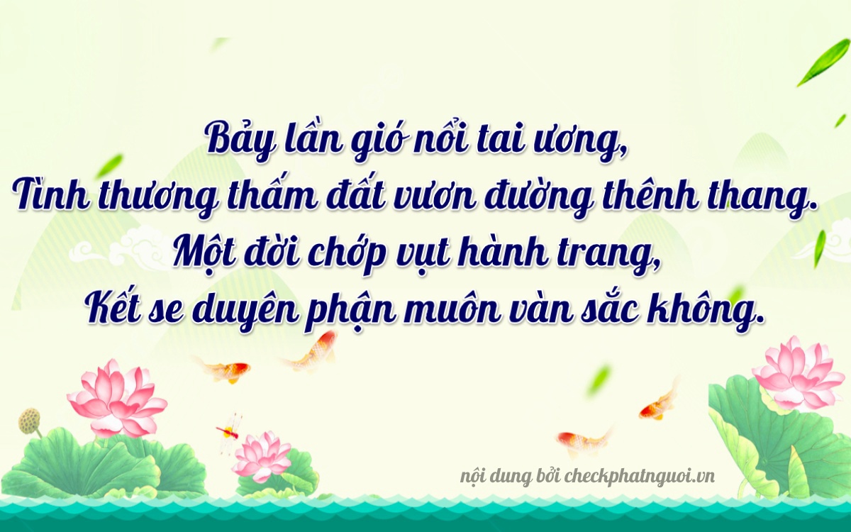 Bài thơ ý nghĩa cho <b>biển số 86A-07126</b> tại website checkphatnguoi.vn