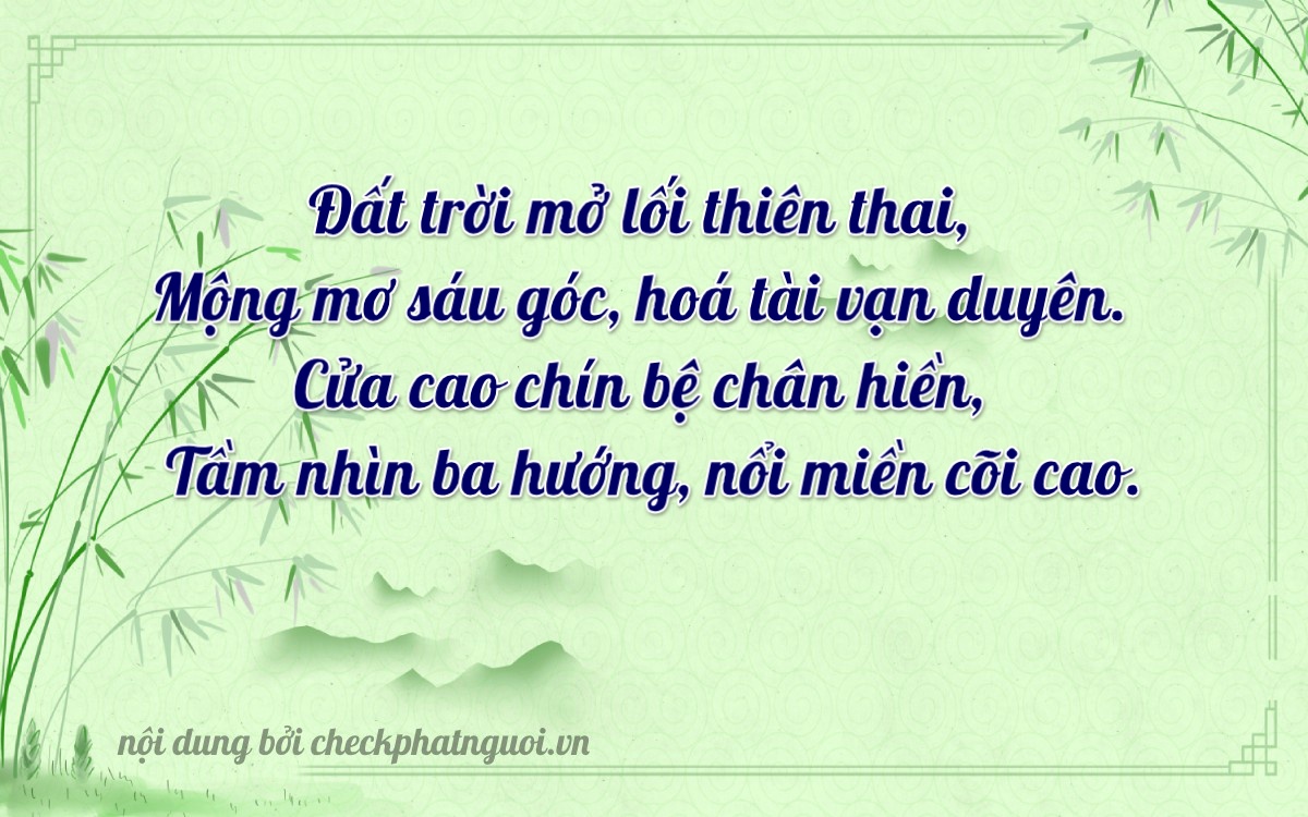Bài thơ ý nghĩa cho <b>biển số 86A-08493</b> tại website checkphatnguoi.vn