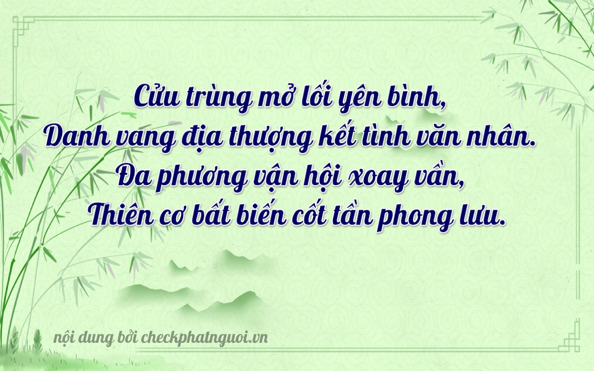 Bài thơ ý nghĩa cho <b>biển số 86A-09209</b> tại website checkphatnguoi.vn