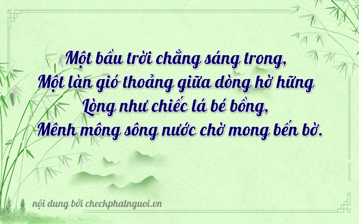 Bài thơ ý nghĩa cho <b>biển số 86A-14153</b> tại website checkphatnguoi.vn