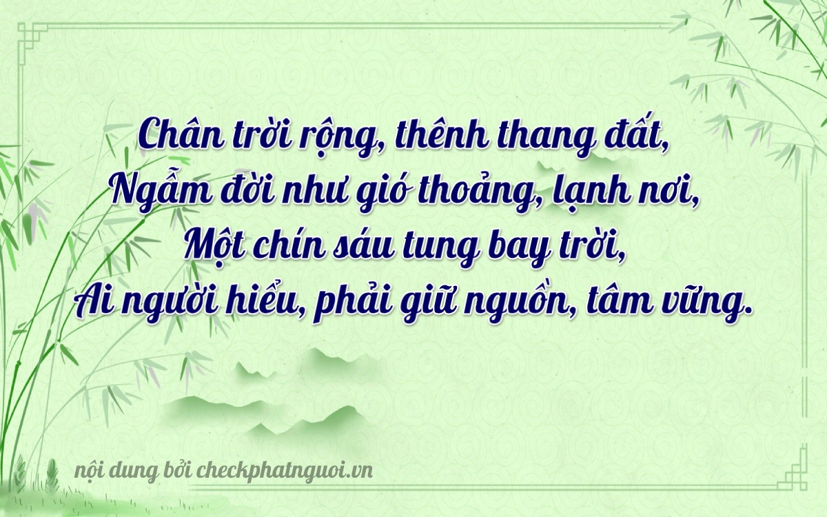 Bài thơ ý nghĩa cho <b>biển số 86A-16091</b> tại website checkphatnguoi.vn