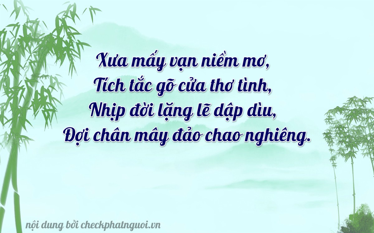 Bài thơ ý nghĩa cho <b>biển số 86A-22191</b> tại website checkphatnguoi.vn