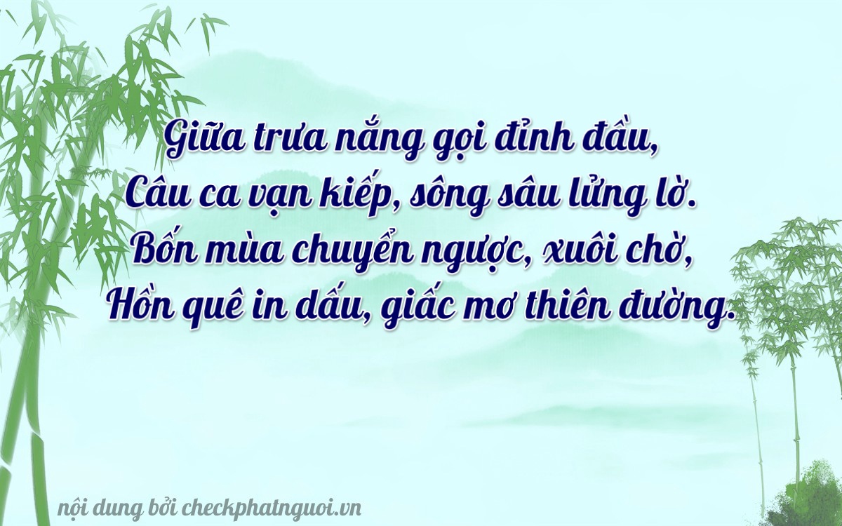 Bài thơ ý nghĩa cho <b>biển số 86A-23999</b> tại website checkphatnguoi.vn