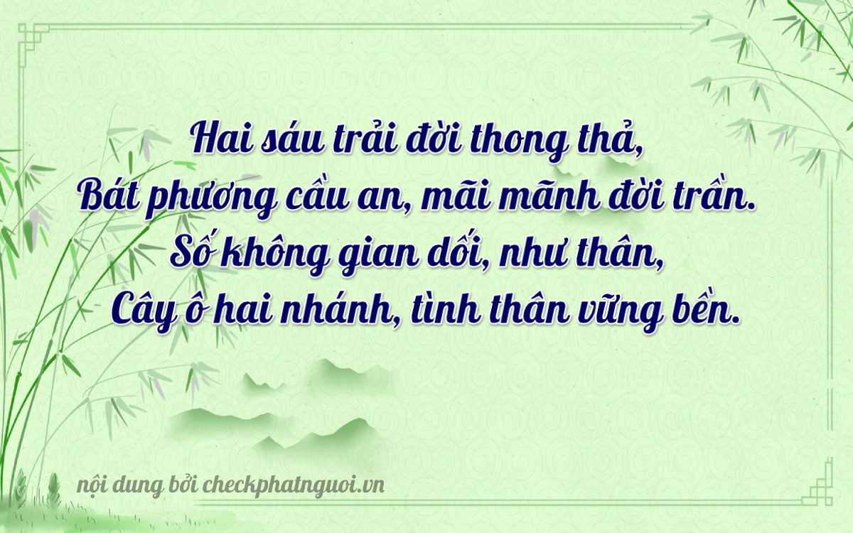 Bài thơ ý nghĩa cho <b>biển số 86A-26802</b> tại website checkphatnguoi.vn