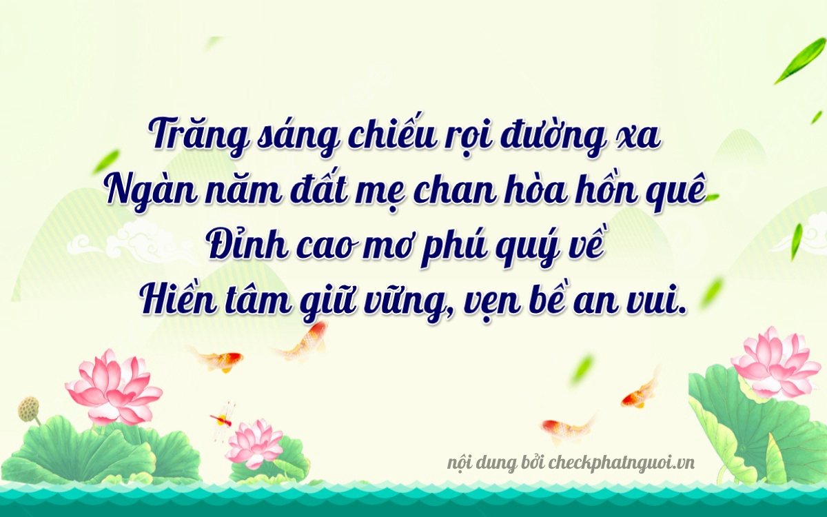 Bài thơ ý nghĩa cho <b>biển số 86A-28173</b> tại website checkphatnguoi.vn