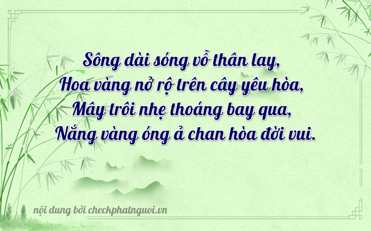 Bài thơ ý nghĩa cho <b>biển số 86A-29581</b> tại website checkphatnguoi.vn