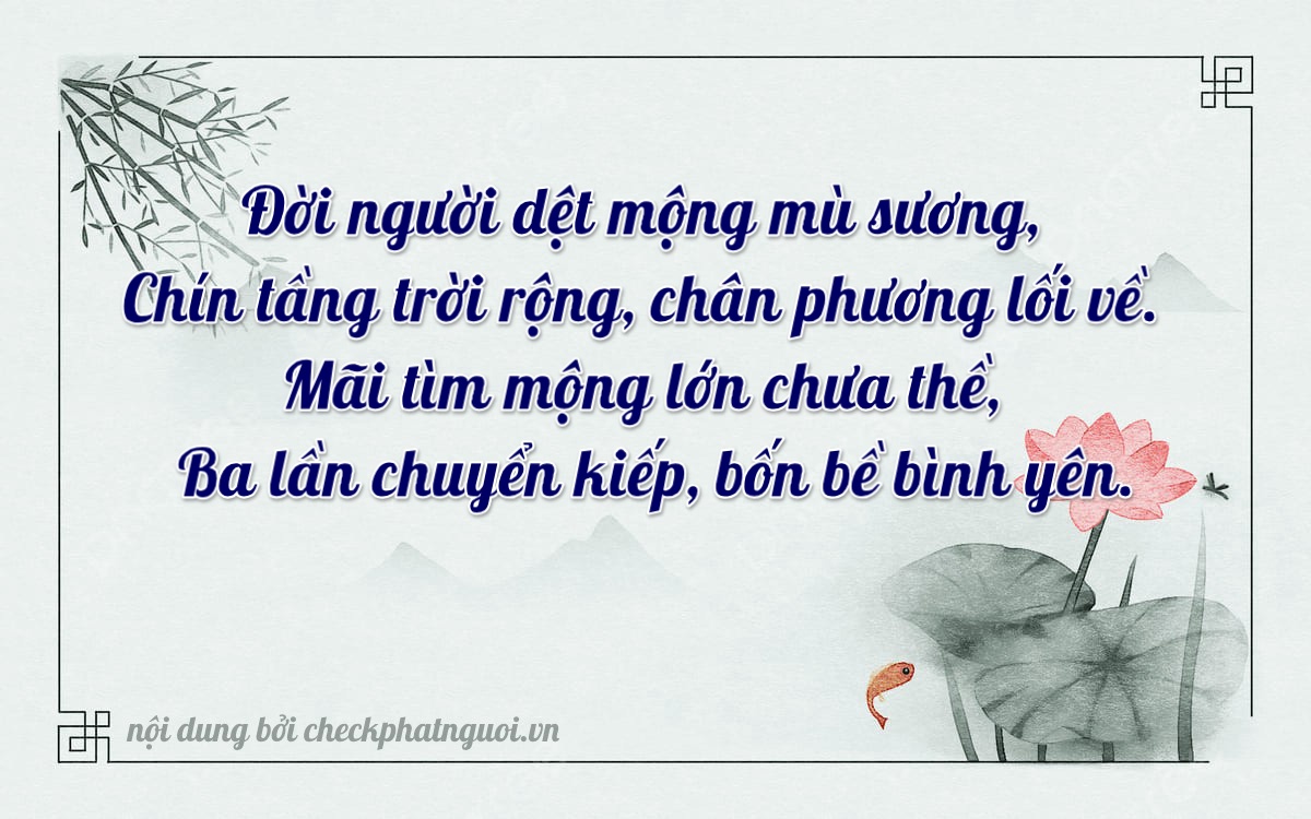 Bài thơ ý nghĩa cho <b>biển số 86AA-09133</b> tại website checkphatnguoi.vn