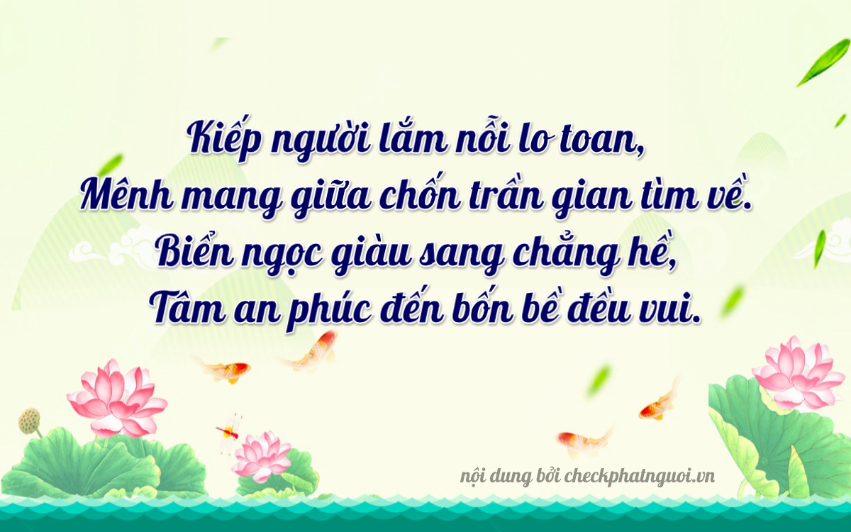 Bài thơ ý nghĩa cho <b>biển số 86AA-14270</b> tại website checkphatnguoi.vn
