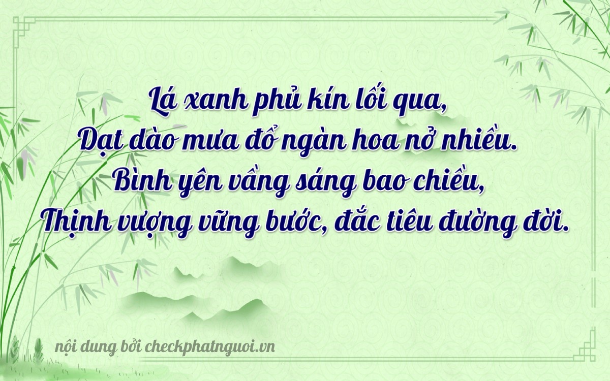 Bài thơ ý nghĩa cho <b>biển số 86AA-17970</b> tại website checkphatnguoi.vn