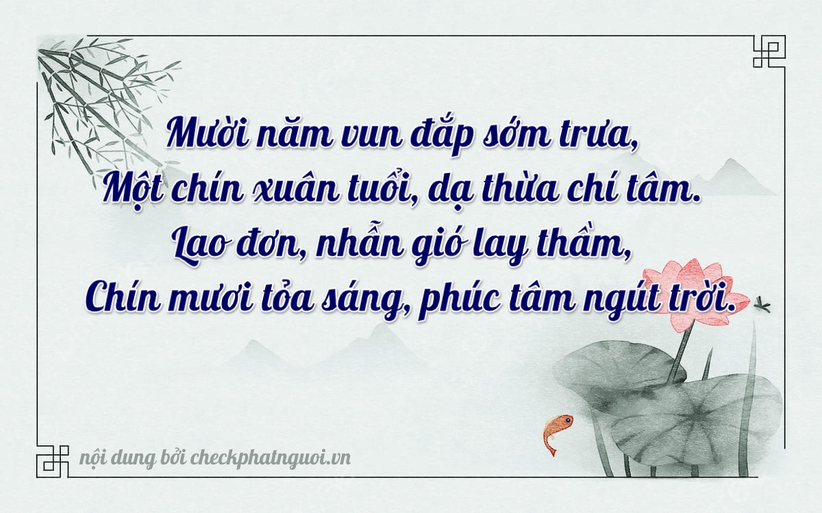 Bài thơ ý nghĩa cho <b>biển số 86AA-19119</b> tại website checkphatnguoi.vn