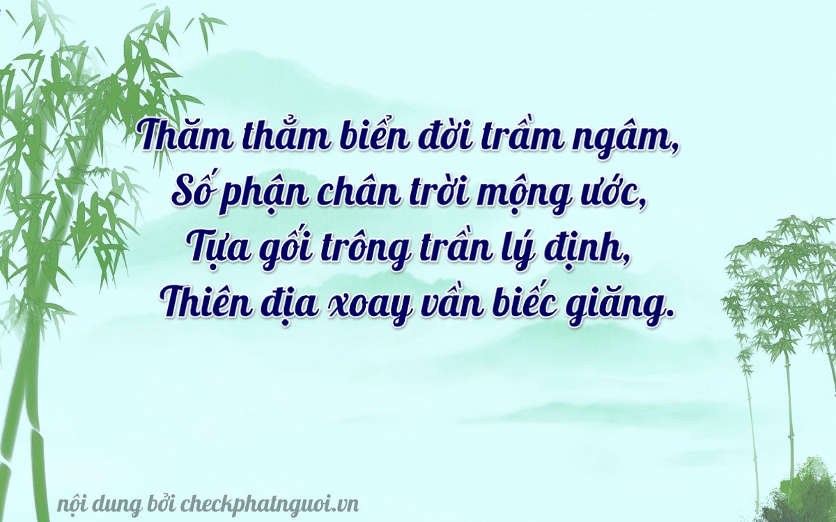 Bài thơ ý nghĩa cho <b>biển số 86AD-13797</b> tại website checkphatnguoi.vn