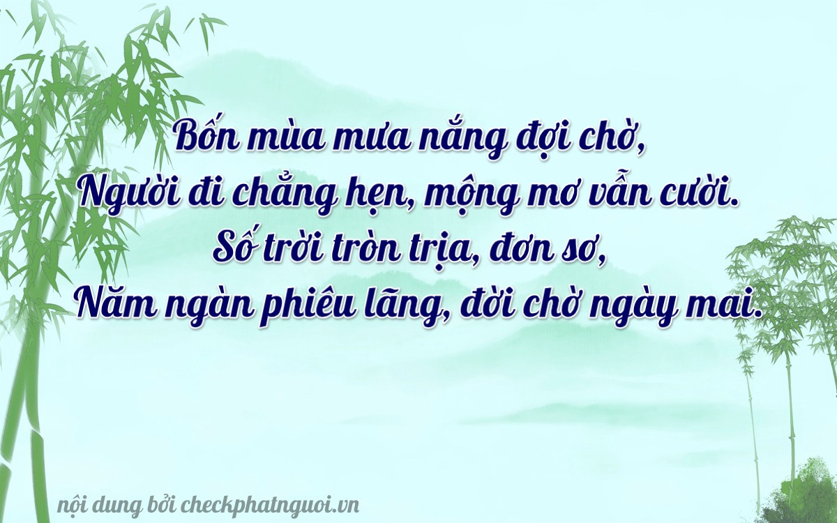 Bài thơ ý nghĩa cho <b>biển số 86AF-04025</b> tại website checkphatnguoi.vn