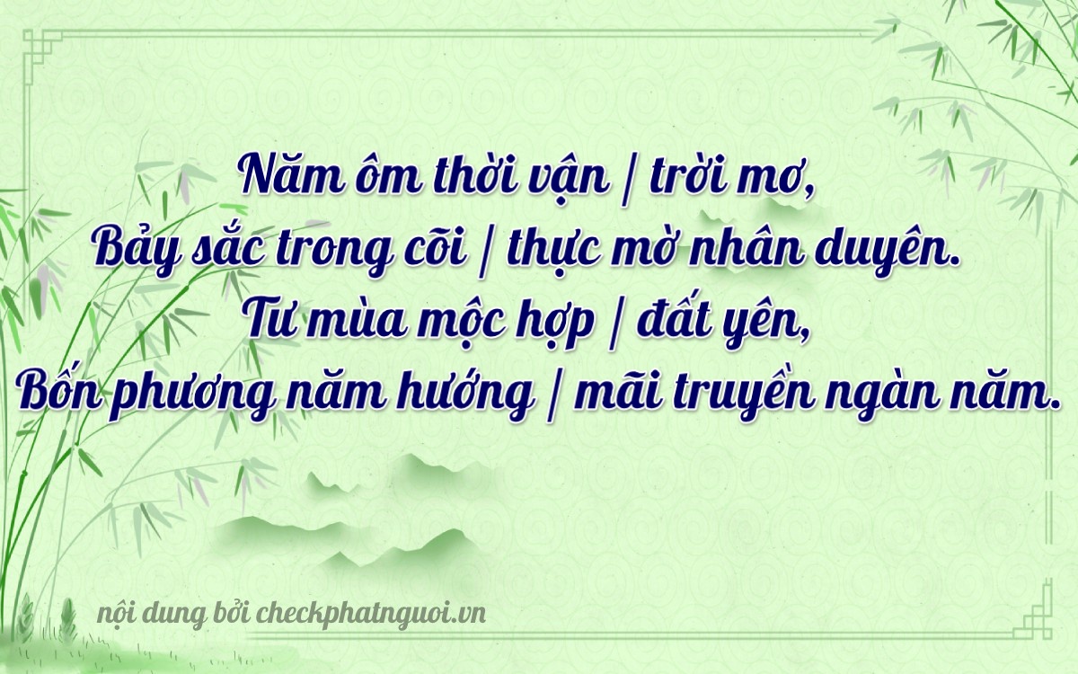 Bài thơ ý nghĩa cho <b>biển số 86AL-05745</b> tại website checkphatnguoi.vn