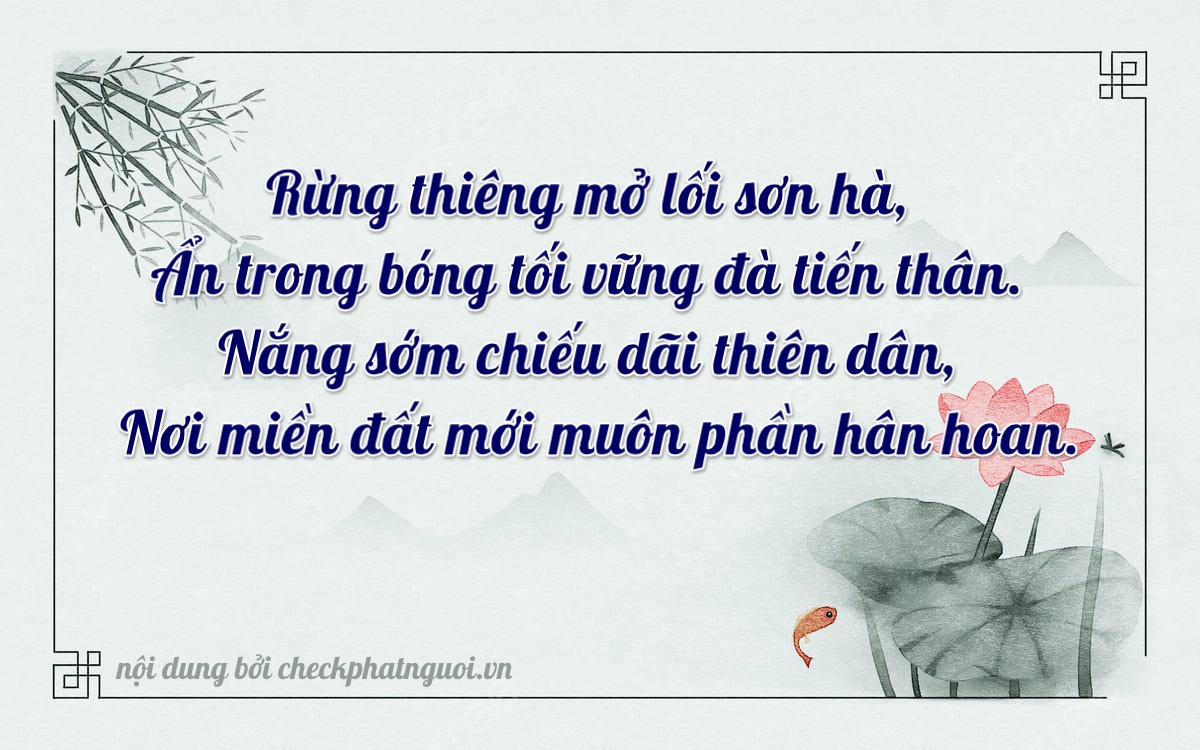 Bài thơ ý nghĩa cho <b>biển số 86AL-07258</b> tại website checkphatnguoi.vn