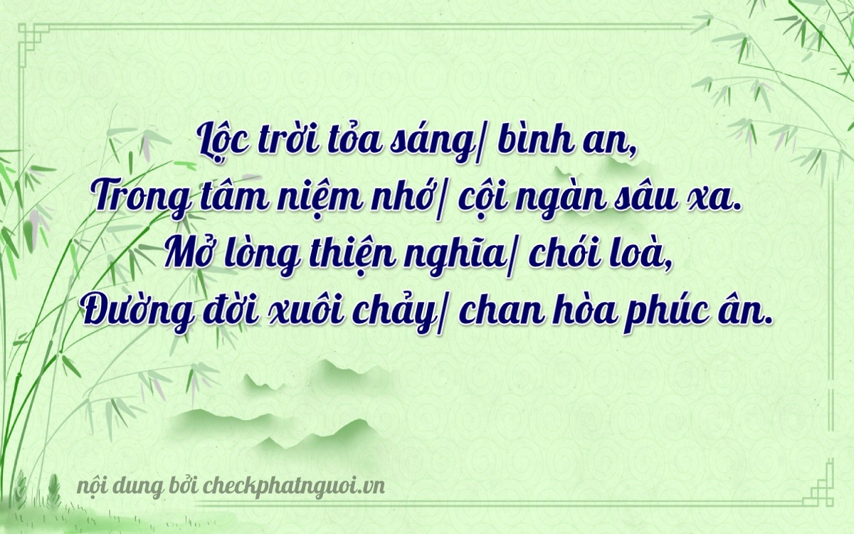 Bài thơ ý nghĩa cho <b>biển số 86B1-06968</b> tại website checkphatnguoi.vn