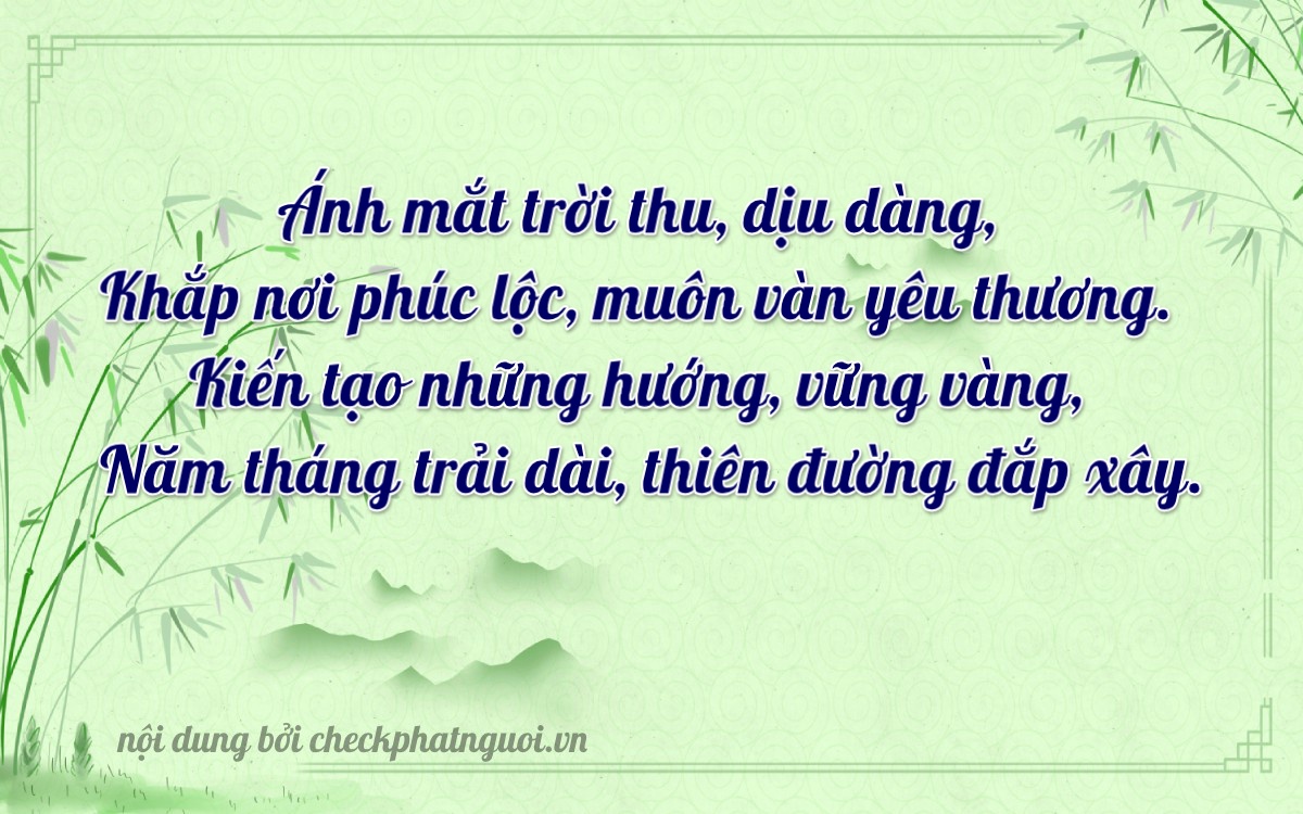 Bài thơ ý nghĩa cho <b>biển số 86B1-25626</b> tại website checkphatnguoi.vn