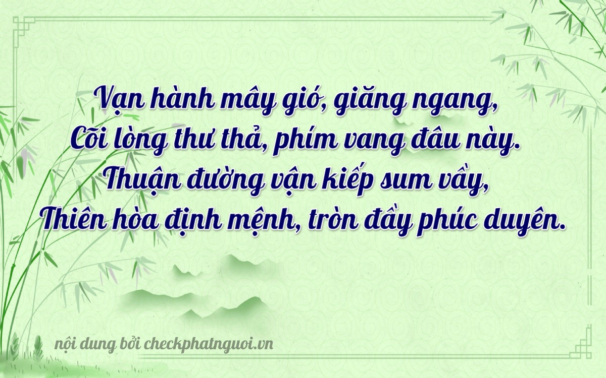 Bài thơ ý nghĩa cho <b>biển số 86B2-31661</b> tại website checkphatnguoi.vn