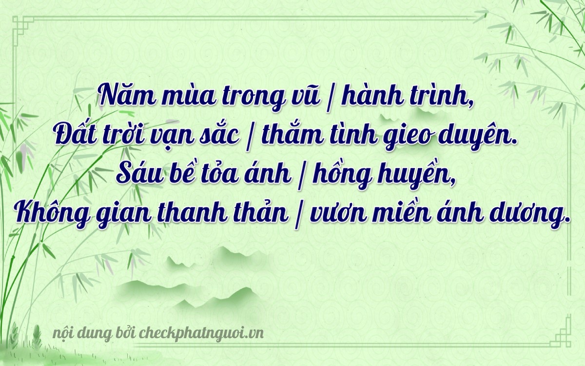 Bài thơ ý nghĩa cho <b>biển số 86B2-58860</b> tại website checkphatnguoi.vn