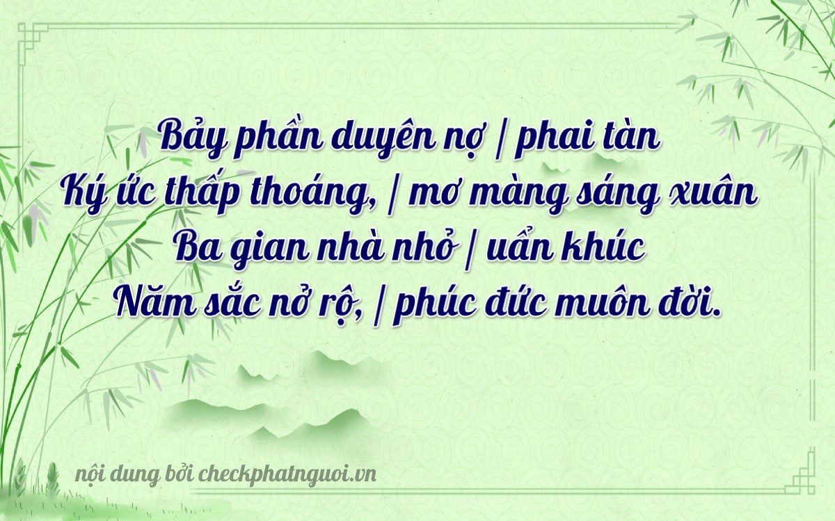 Bài thơ ý nghĩa cho <b>biển số 86B2-76350</b> tại website checkphatnguoi.vn