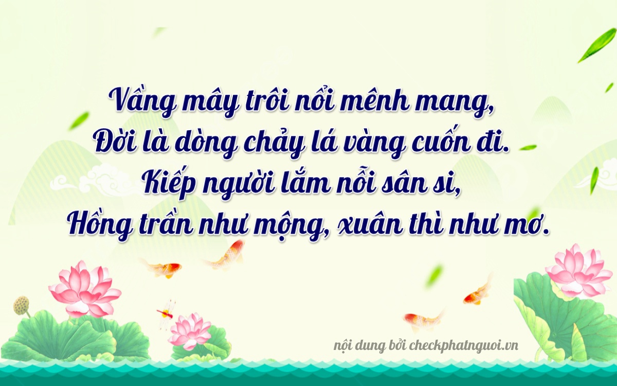 Bài thơ ý nghĩa cho <b>biển số 86B3-01995</b> tại website checkphatnguoi.vn