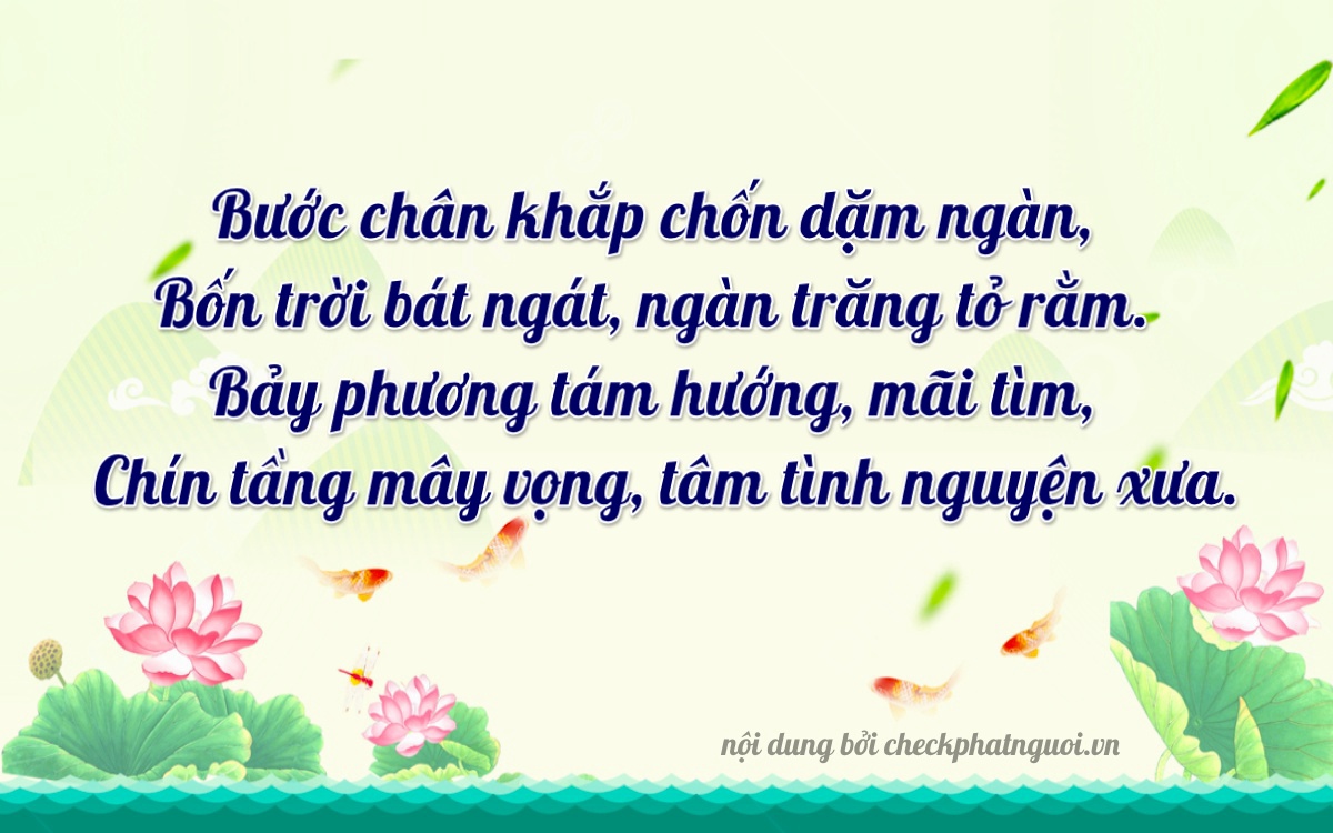Bài thơ ý nghĩa cho <b>biển số 86B3-42719</b> tại website checkphatnguoi.vn