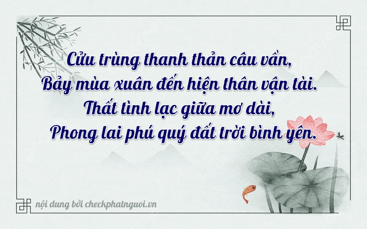 Bài thơ ý nghĩa cho <b>biển số 86B3-97745</b> tại website checkphatnguoi.vn