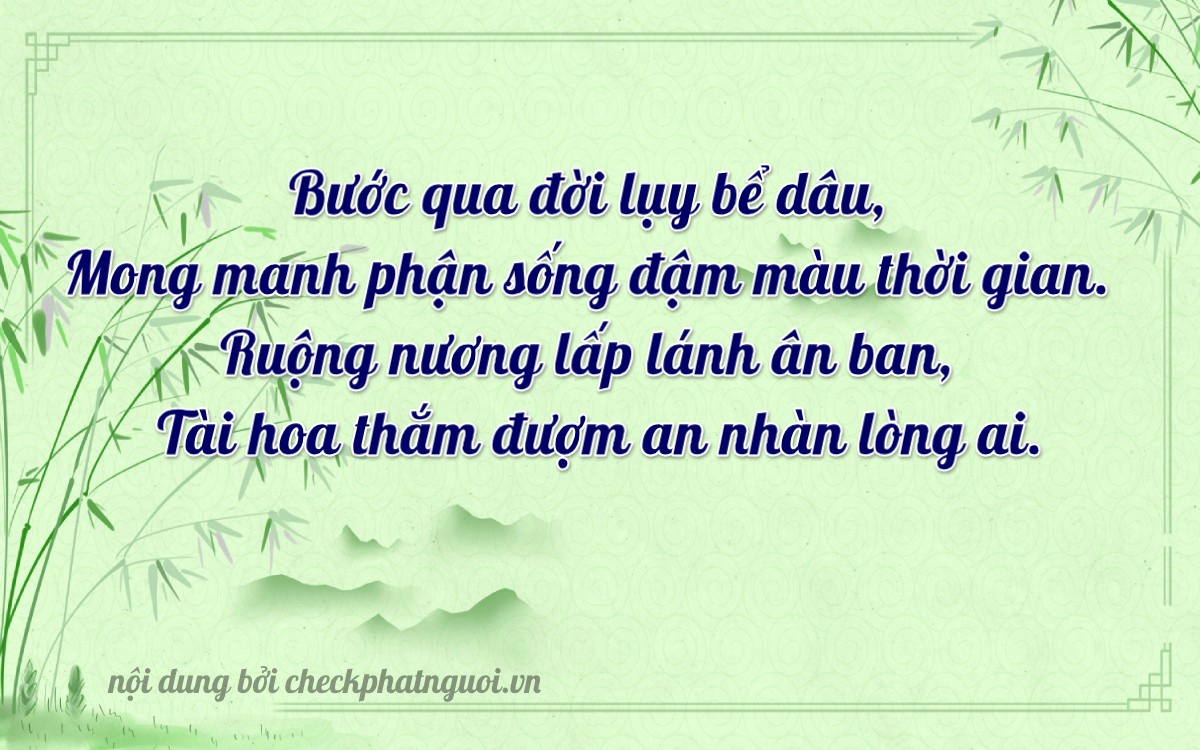 Bài thơ ý nghĩa cho <b>biển số 86B4-07027</b> tại website checkphatnguoi.vn