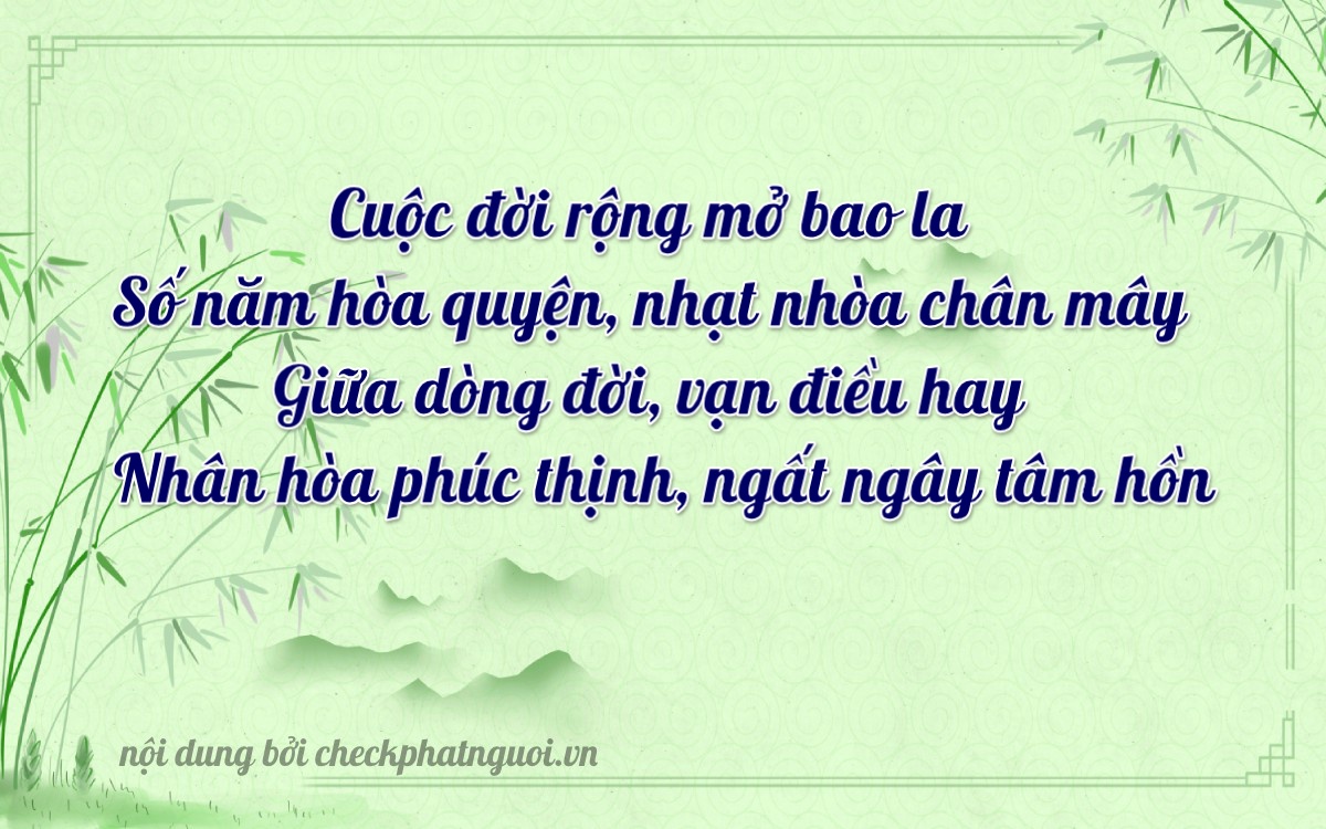 Bài thơ ý nghĩa cho <b>biển số 86B4-51811</b> tại website checkphatnguoi.vn