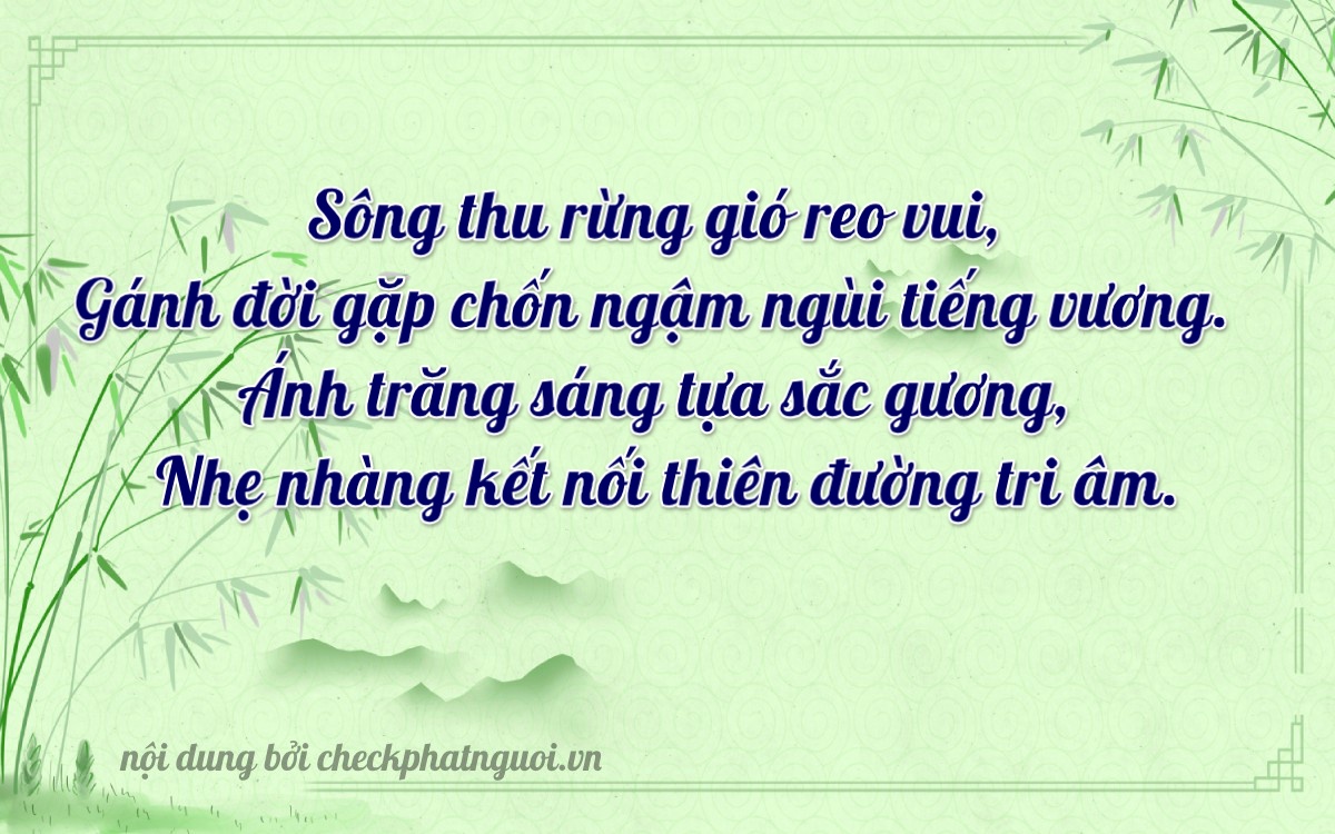 Bài thơ ý nghĩa cho <b>biển số 86B4-60491</b> tại website checkphatnguoi.vn