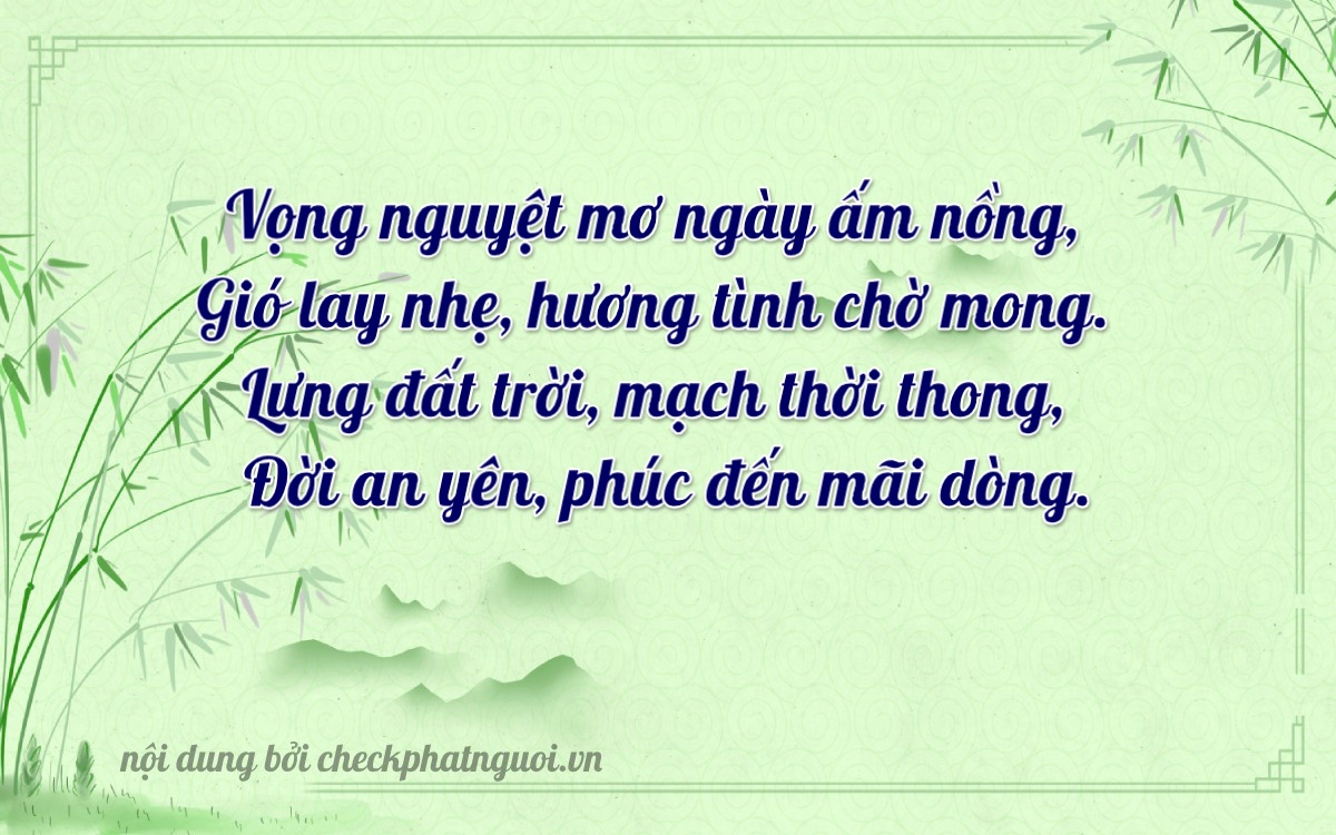 Bài thơ ý nghĩa cho <b>biển số 86B5-35391</b> tại website checkphatnguoi.vn