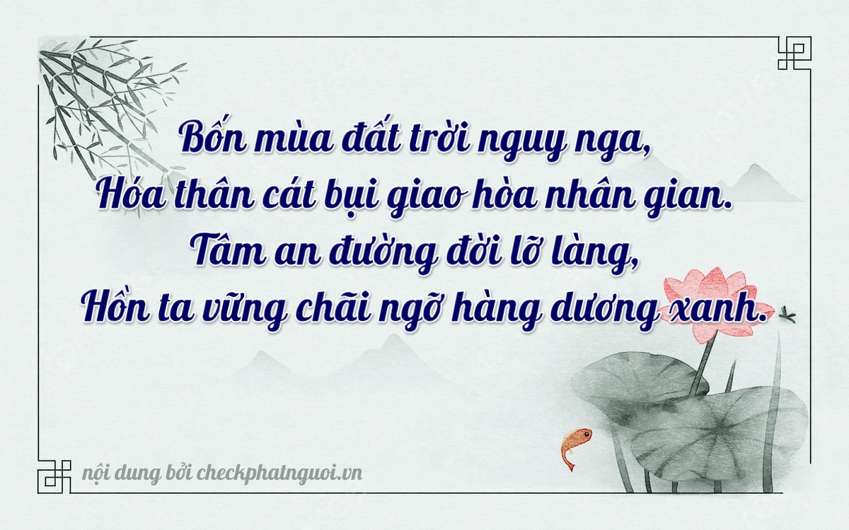 Bài thơ ý nghĩa cho <b>biển số 86B7-48122</b> tại website checkphatnguoi.vn