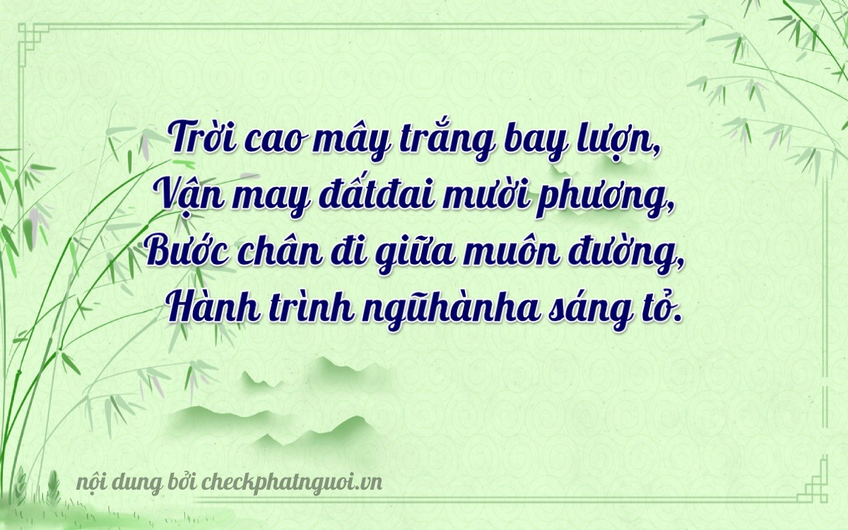 Bài thơ ý nghĩa cho <b>biển số 86B7-57429</b> tại website checkphatnguoi.vn