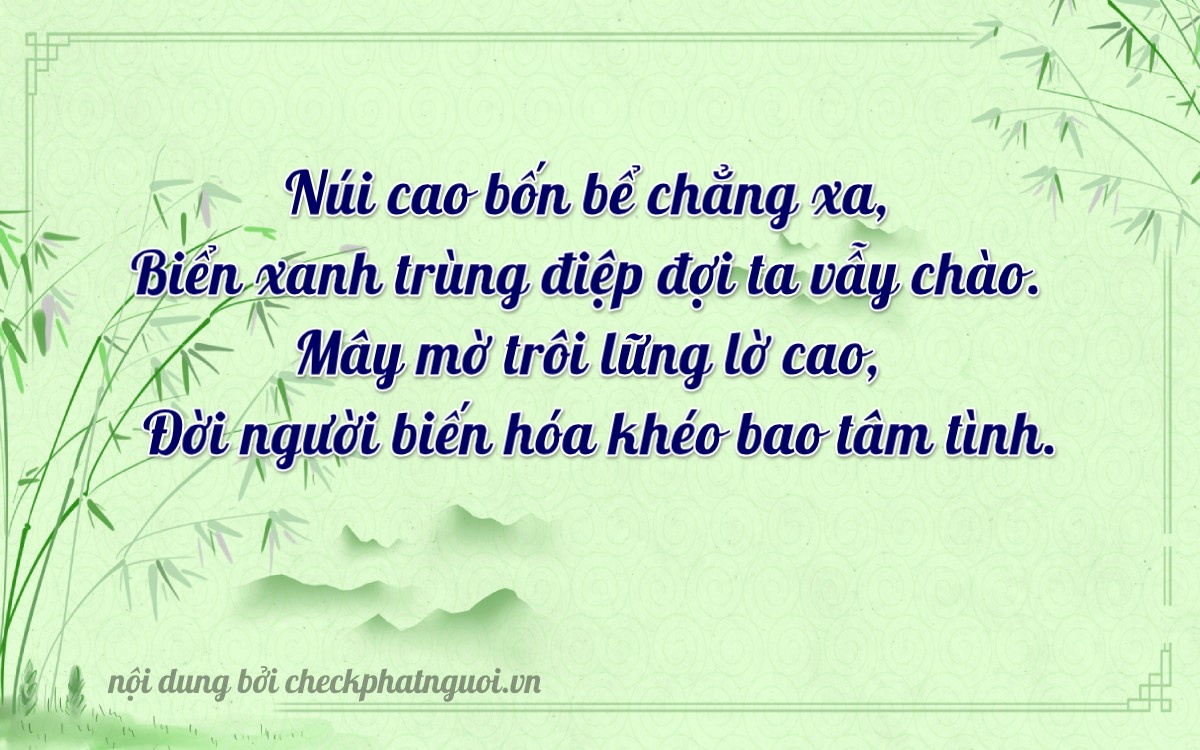 Bài thơ ý nghĩa cho <b>biển số 86B8-38319</b> tại website checkphatnguoi.vn