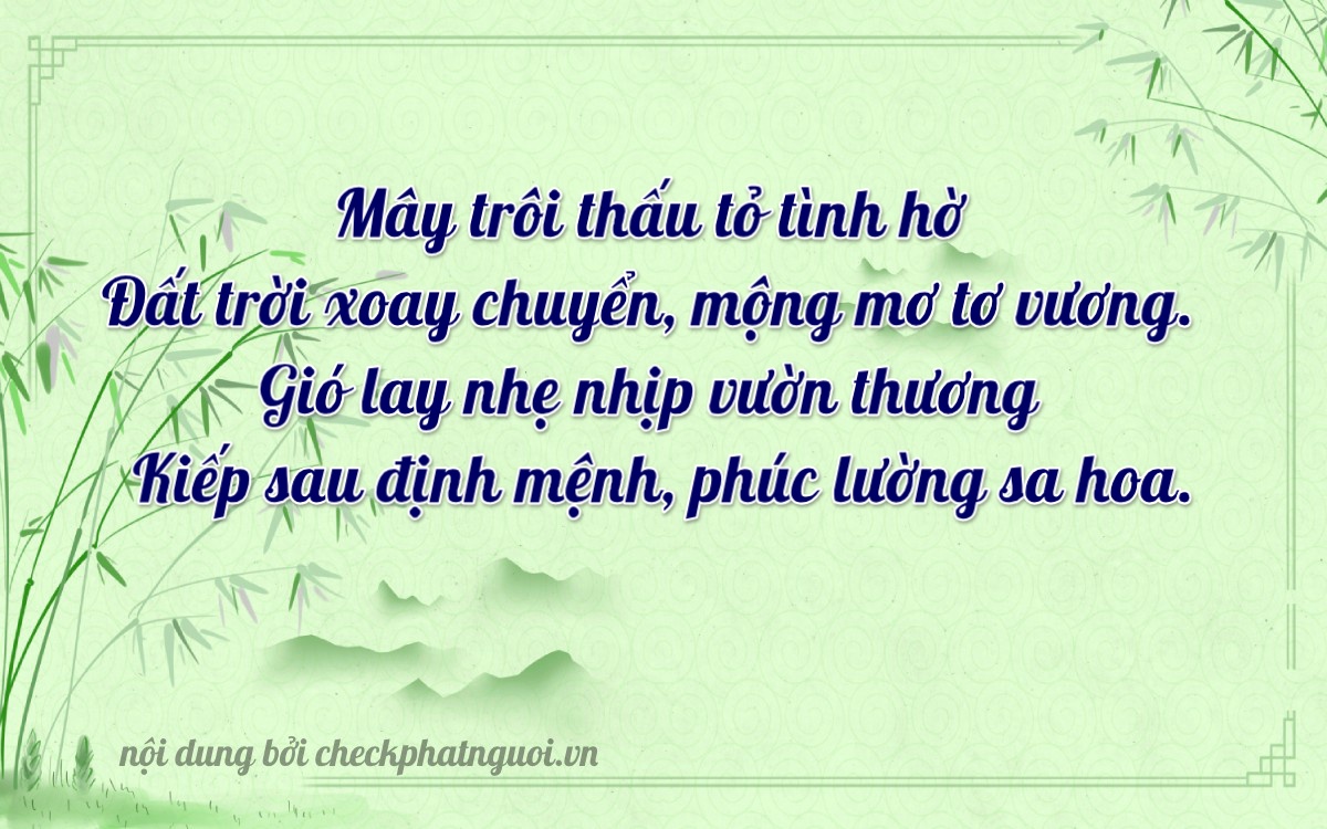 Bài thơ ý nghĩa cho <b>biển số 86B8-47067</b> tại website checkphatnguoi.vn