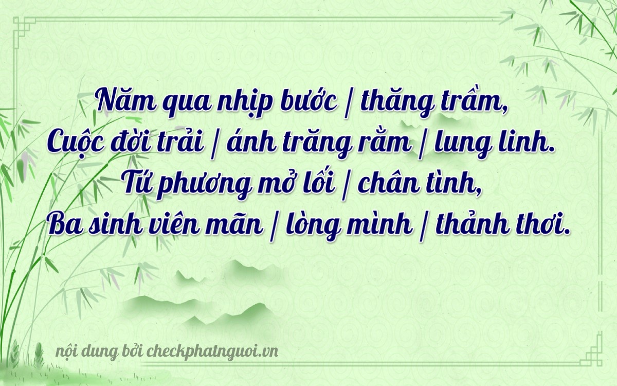 Bài thơ ý nghĩa cho <b>biển số 86B8-59483</b> tại website checkphatnguoi.vn