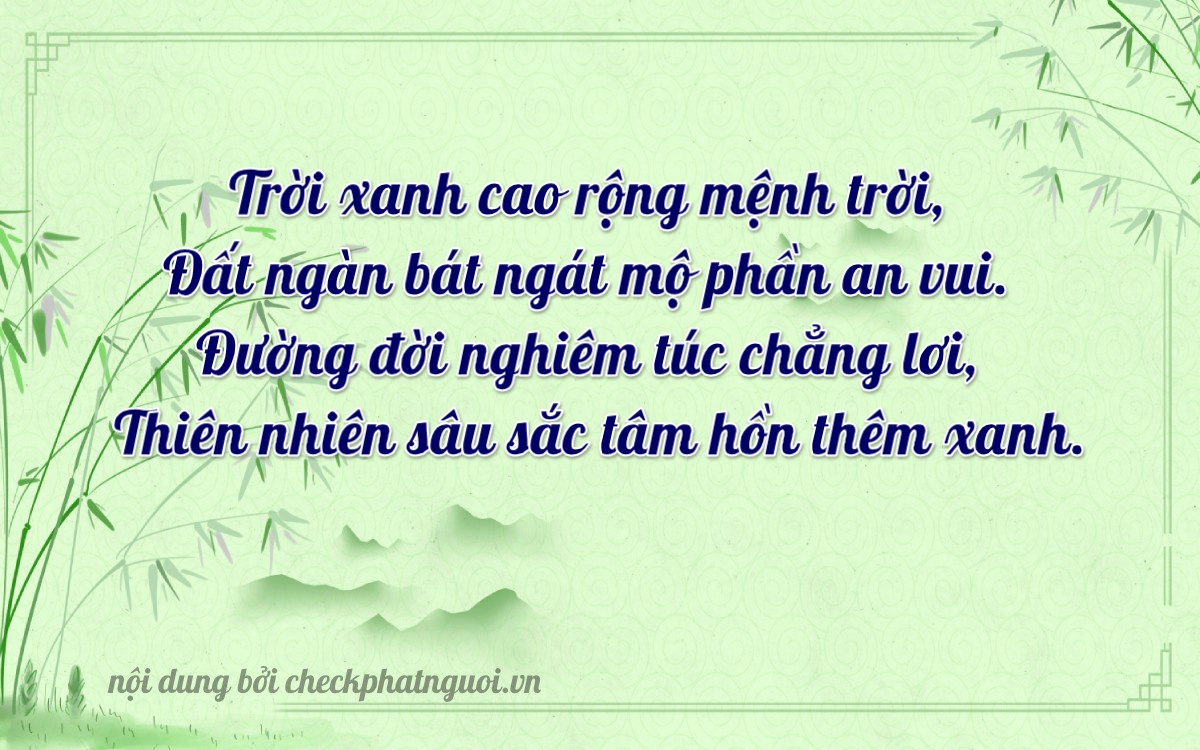 Bài thơ ý nghĩa cho <b>biển số 86B8-62778</b> tại website checkphatnguoi.vn