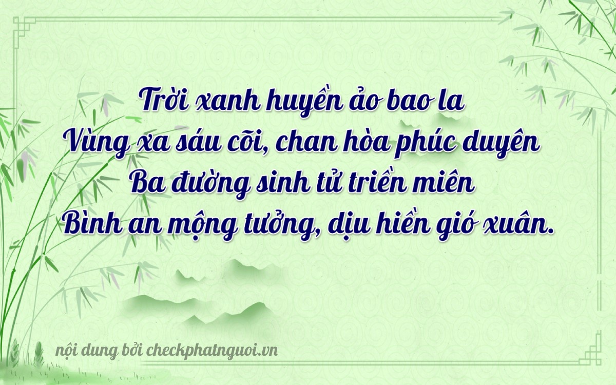 Bài thơ ý nghĩa cho <b>biển số 86B8-63331</b> tại website checkphatnguoi.vn