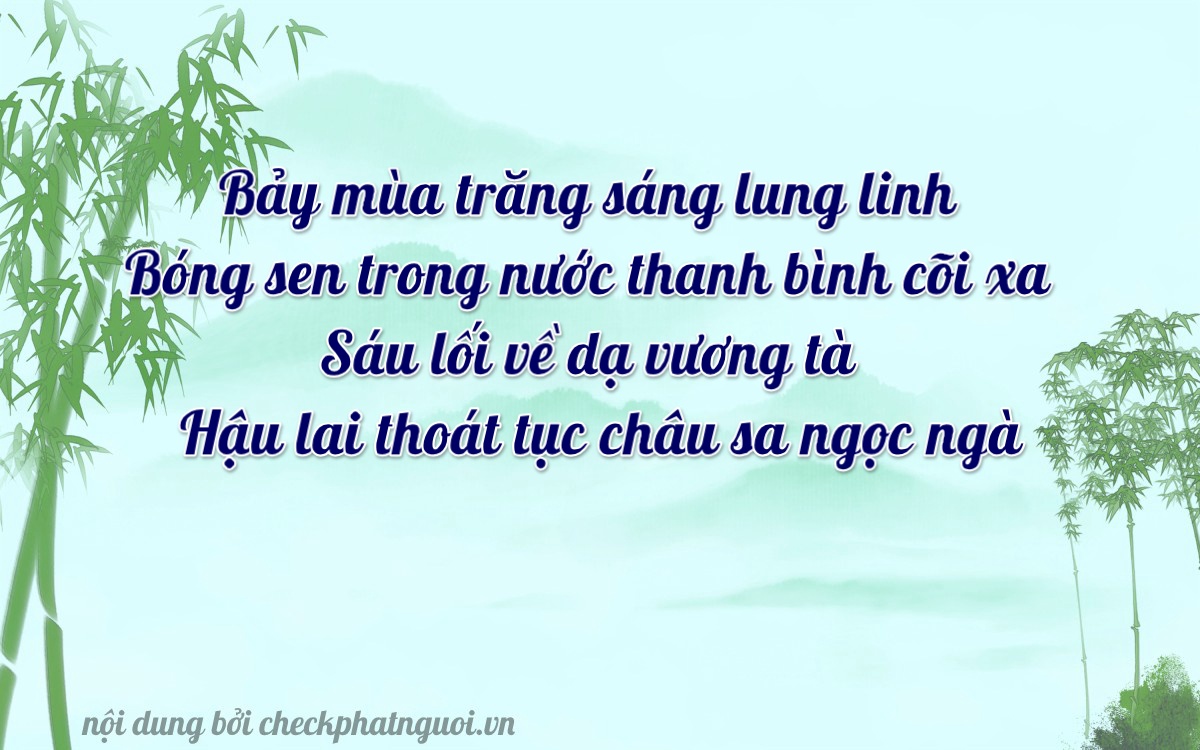 Bài thơ ý nghĩa cho <b>biển số 86B8-74623</b> tại website checkphatnguoi.vn