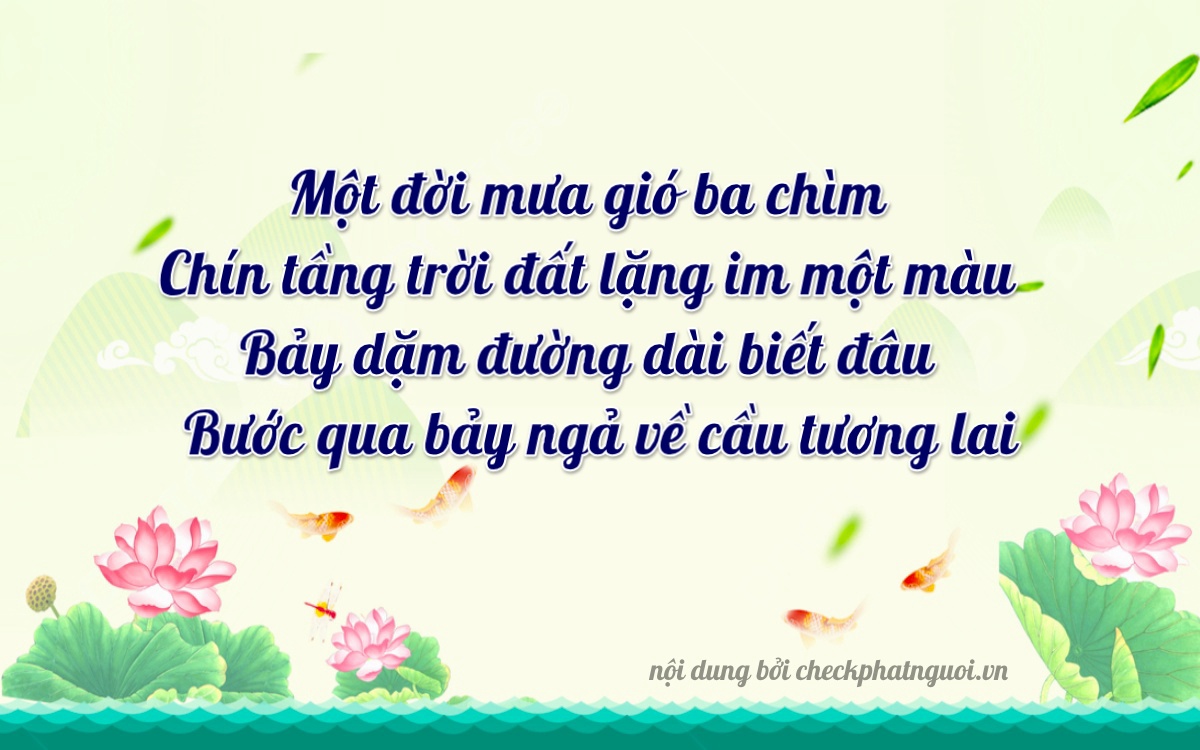 Bài thơ ý nghĩa cho <b>biển số 86C1-13977</b> tại website checkphatnguoi.vn